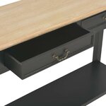 vidaXL Table console Noir 110x35x80 cm Bois