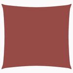 vidaXL Voile de parasol Tissu Oxford carré 2 5x2 5 m Terre cuite