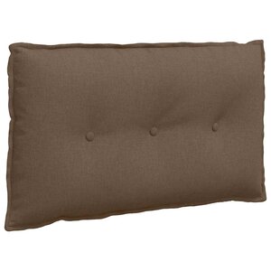 vidaXL Coussin de Dos Marron 80 x 19 x 50 cm tissu
