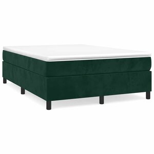 vidaXL Cadre de lit vert foncé 140x200 cm velours