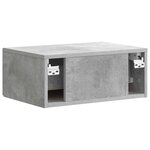 vidaXL Cabinet de chevet mural 2 Pièces Gris béton 49 x 34 5 x 20 cm