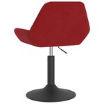 vidaXL Chaise pivotante de salle à manger Rouge bordeaux Velours