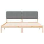 vidaXL Cadre de lit avec tête de lit rembourrée Gris clair