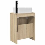 vidaXL Meuble de salle de bain avec évier Chêne Sonoma 54 x 35 x 83 cm