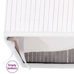 vidaXL Panier à linge avec une seule section bambou blanc