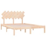 vidaXL Cadre de lit 140x190 cm Bois massif