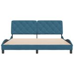 vidaXL Cadre de lit sans matelas bleu 180x200 cm velours