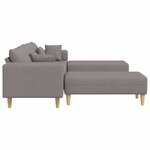 vidaXL Canapé avec coussin 3 Pièces Taupe tissu