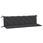 vidaXL Coussins de banc de jardin 2 Pièces noir 180x50x7 cm tissu Oxford