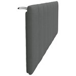 vidaXL Coussin de tête de lit gris foncé 160 cm tissu