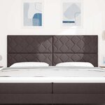 vidaXL Tête de lit avec des lumières à LED Gris clair 200 cm tissu