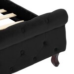 vidaXL Cadre de lit sans matelas noir velours 200x200 cm