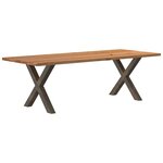 vidaXL Table à manger marron clair bois de chêne massif rectangulaire