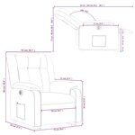 vidaXL Fauteuil inclinable électrique rouge similicuir