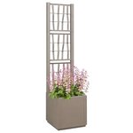 vidaXL Cache-pot de jardin Gris 36 x 36 x 140 cm Polypropylène