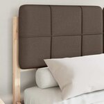 vidaXL Cadre de lit avec tête de lit rembourrée Taupe 140 x 190 cm