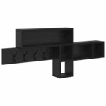 vidaXL Porte-manteau mural avec étagère Chêne noir 100 x 12 x 43 5 cm