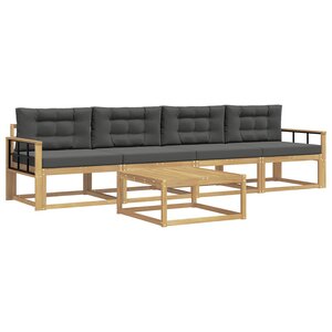 vidaXL Ensemble de canapés d'extérieur 4 Pièces Blanc et anthracite
