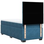 vidaXL Sommier à lattes de lit avec matelas bleu 80x200 cm velours