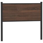 vidaXL Tête de lit chêne marron 100 cm bois d'ingénierie et acier