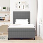 vidaXL Lit à sommier avec Matelas Gris Clair 120x200 cm Tissu en velours côtelé