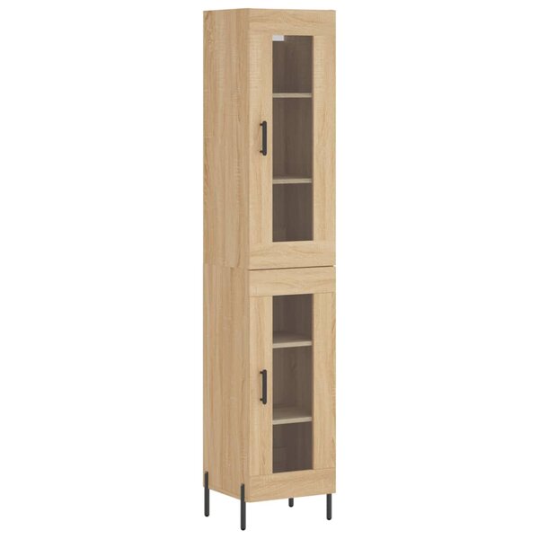 vidaXL Buffet haut Chêne sonoma 34 5x34x180 cm Bois d'ingénierie