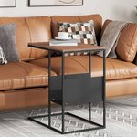 vidaXL Table d'appoint Noir 55x36x59 5 cm Bois d'ingénierie