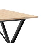 vidaXL Table à manger cadre en X 90x90x75 cm bois de pin massif acier