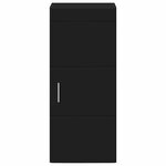 vidaXL Armoire murale de salle de bain TULUM Noir 37 x 24 5 x 86 cm