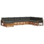 vidaXL Ensemble de canapés d'extérieur 8 Pièces Naturel et Anthracite