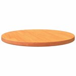 vidaXL Dessus de table rond cire marron Ø70x2 5 cm bois de pin massif