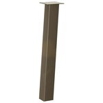 vidaXL Pieds de table console 4 pièces Acier naturel 72 cm Acier
