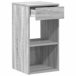 vidaXL Tables de chevet avec tiroir 2 Pièces sonoma gris 35x34x66 5 cm