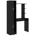 vidaXL Bureau avec rangement 2 Pièces Chêne noir 78.5 x 37 x 154.5 cm