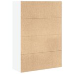 vidaXL Bibliothèque blanc 80x30x114 cm bois d'ingénierie