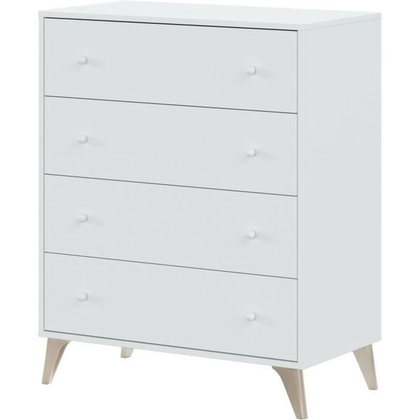Commode Sweet 4 tiroirs - Blanc - 95 x 77.5 x 40 cm