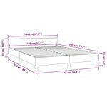 vidaXL Cadre de lit avec tête de lit Crème 140x200 cm Similicuir