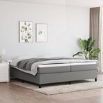 vidaXL Cadre de lit Gris foncé 200 x 200 cm Tissu