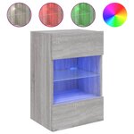 vidaXL Meubles TV muraux et lumières LED 2Pièces sonoma gris 40x30x60 5cm