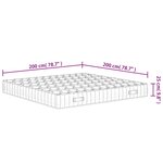 vidaXL Matelas à ressorts ensachés dureté moyenne 200x200 cm