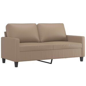 vidaXL Canapé à 2 places Cappuccino 140 cm Similicuir
