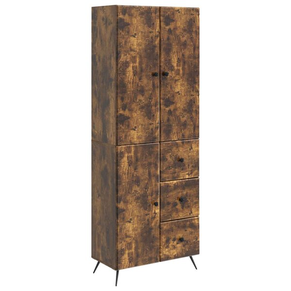 vidaXL Ensemble de Meubles 2 Pièces Chêne fumé Bois d'ingénierie