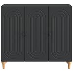 vidaXL Buffet Noir 89 x 34 5 x 80 cm Bois d'ingénierie