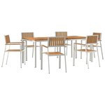 vidaXL Ensemble de repas extérieur 7 pc 200 x 90 x 75 cm