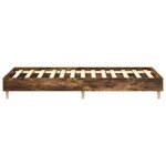 vidaXL Cadre de lit sans matelas chêne fumé 75x190cm bois d'ingénierie