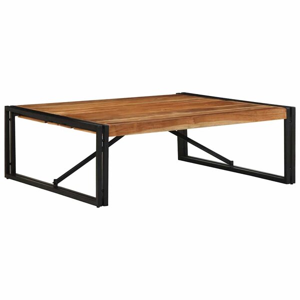 vidaXL Table basse 100x100x35 cm bois massif acacia