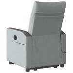 vidaXL Fauteuil inclinable de massage électrique Gris clair Tissu