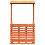 vidaXL Table de bar d'extérieur avec toit marron bois massif