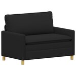 vidaXL Canapé Noir 126 x 81 x 87 5 cm Tissu