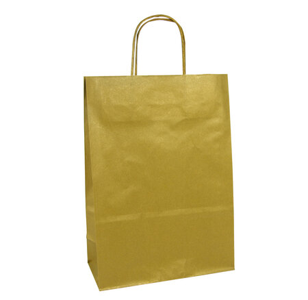 Paquet de 25 sacs cadeau 220x100x290 kraft blc or clairefontaine